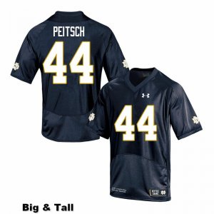 Notre Dame Fighting Irish Men's Alex Peitsch #44 Navy Under Armour Authentic Stitched Big & Tall College NCAA Football Jersey OKG1499VA